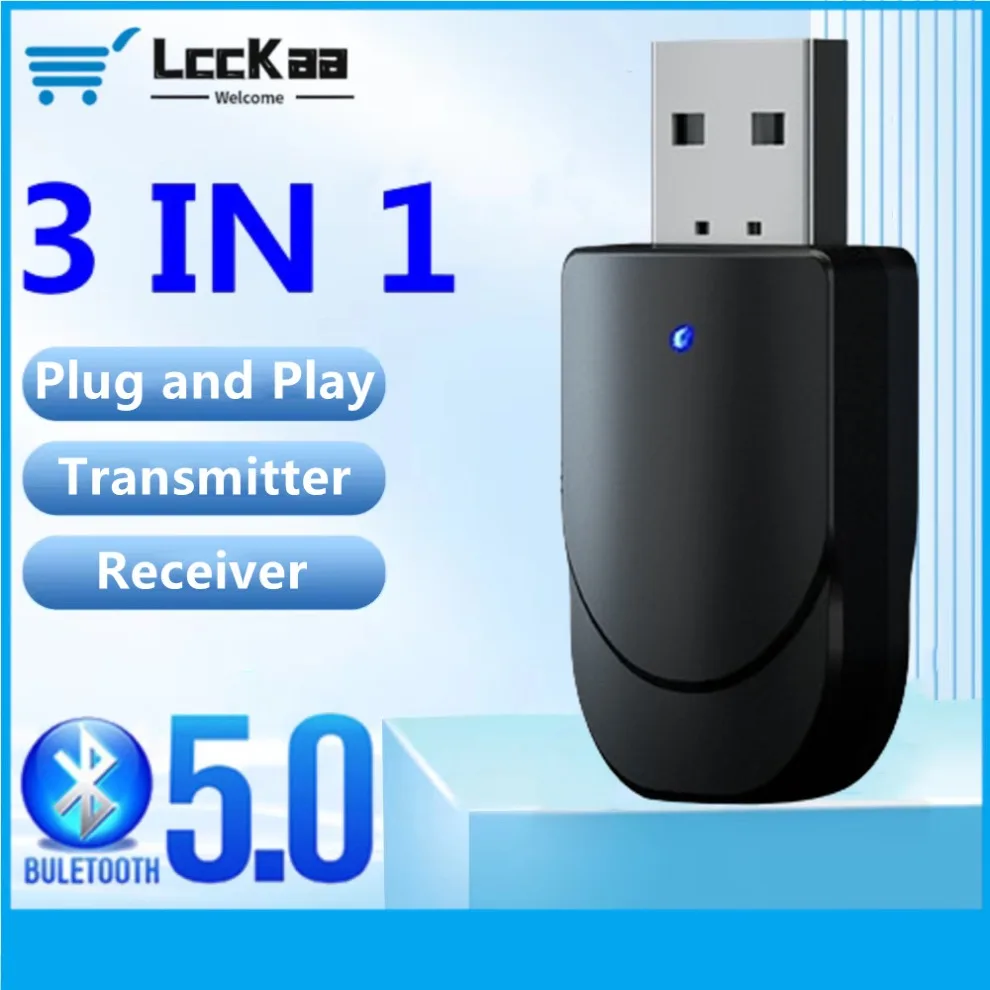 USB Bluetooth 5.0 Dongle Adapter USB Bluetooth Transmit Receiver for PC Laptop Mouse Keyboard Tablet Phone Printer Game Speaker