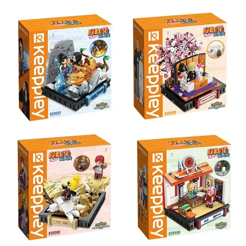 Keeppley-Naruto Building Blocks para Crianças, Cena Anime Bonito, Brinquedos de Montagem, Surpresa Criativa, Presentes de Aniversário