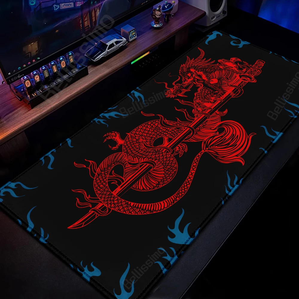 

Dragon Sword Large Gaming Mousepad XXL Keyboard Gamer Mouse Pad E-Sports Katana Desk Mat Anime Cloud Mouse Mats PC accessories