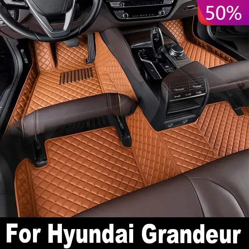 Car Mats For Hyundai Grandeur Azera IG 2019~2022 Anti-dirt Pad Carpets Leather Floor Mat Rugs Pad Interior Parts Car Accessories