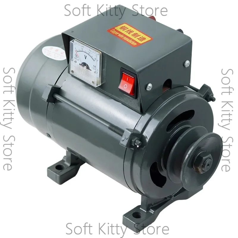 High Power 220V  3500W/500W Small Pulley Type Permanent Magnet Lighting Generator Belt Type 220V Diesel Engine Copper Wire
