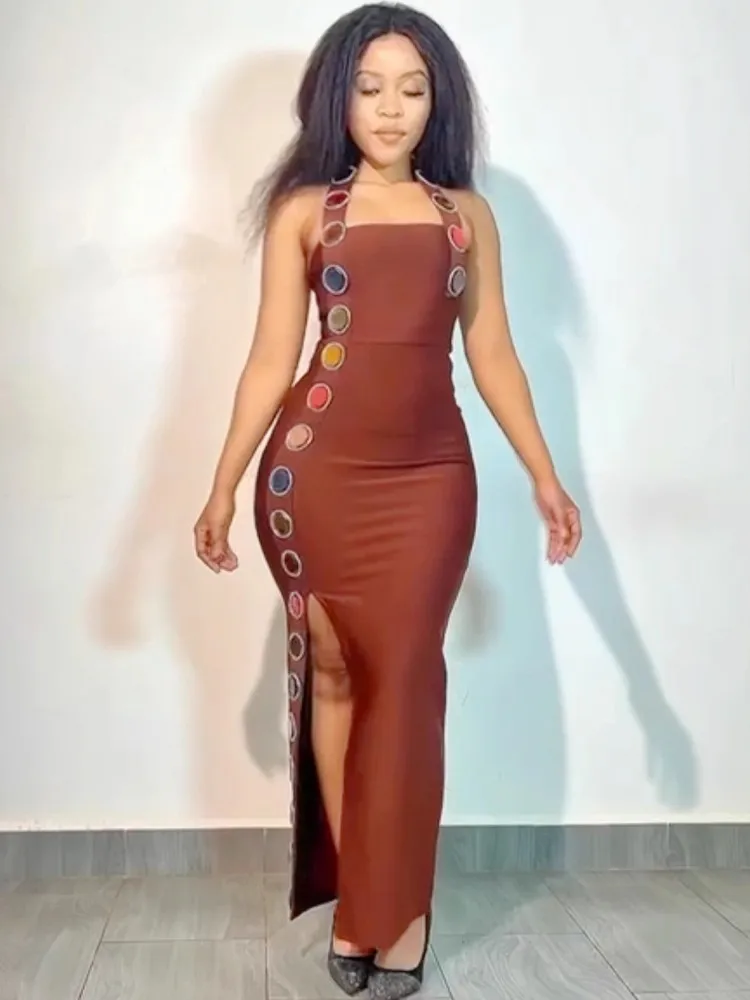 

African Dresses For Women Elegant 2026 Dashiki Summer Spring Maxi Dress Ladies Traditional African Clothing Fairy Dreaes