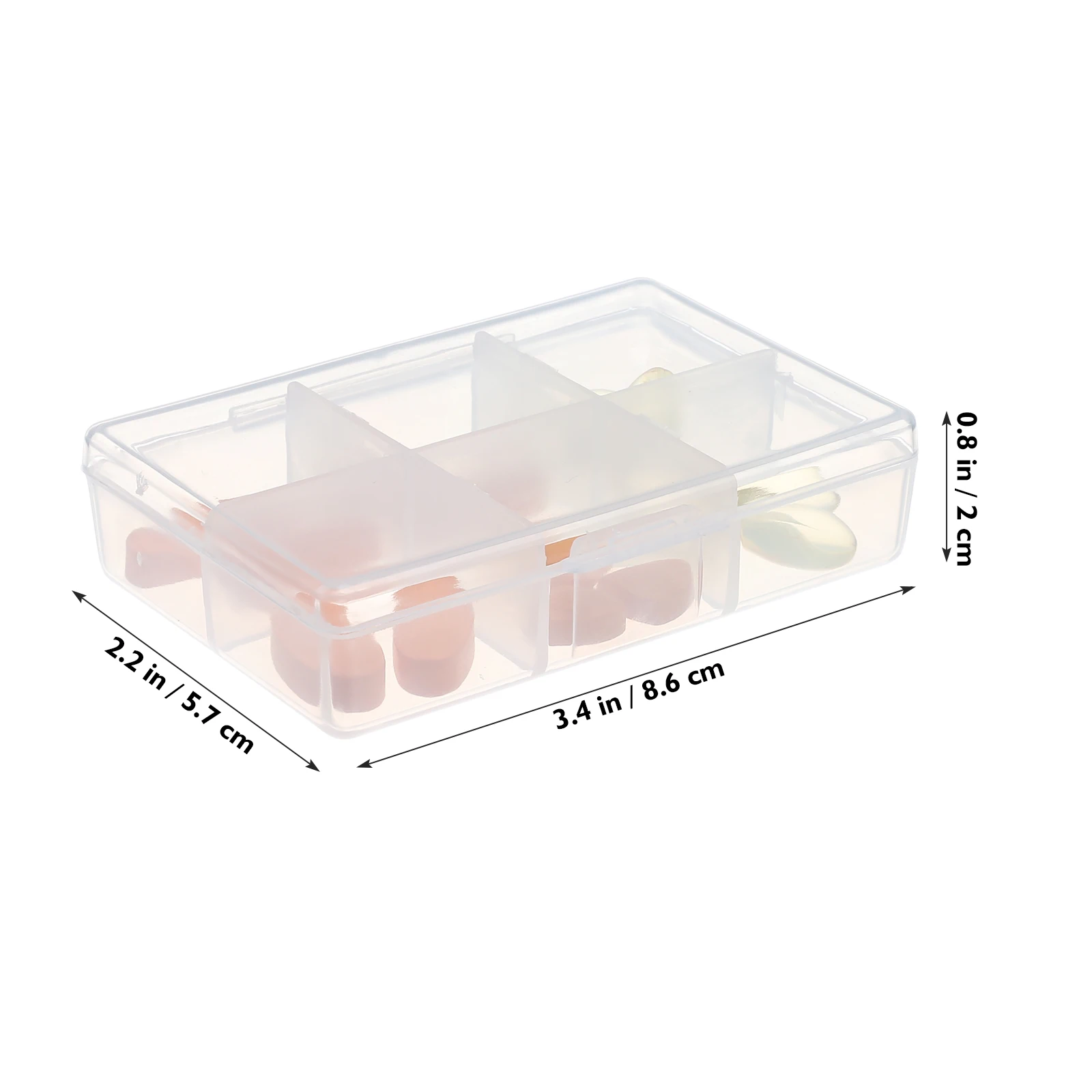 

10pcs 6 Storage Box Transparent Jewelry Transparent Storage For Earrings Rings Beads Pills Jewelry Portable