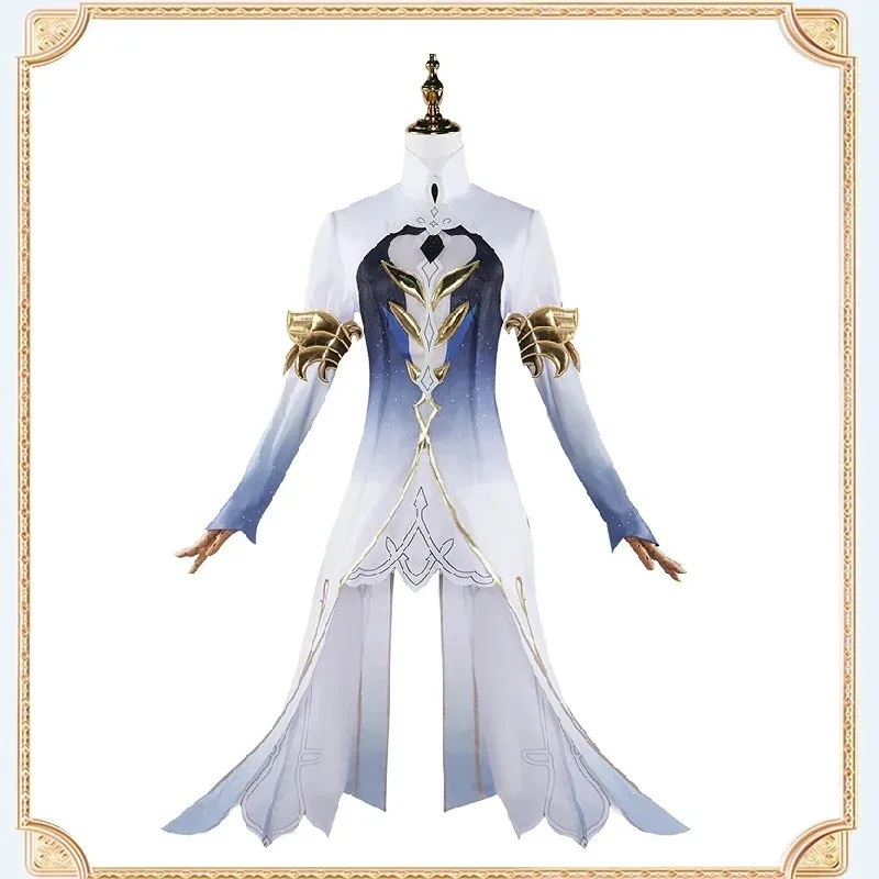 شعر مستعار فورينا زي جينشين إمباكت فونتين فوكالورز مع قبعة شخصيات اللعبة بدلات بيضاء كوسبلاي لملابس النساء 6؛ d'3، h'7.b؛ #6