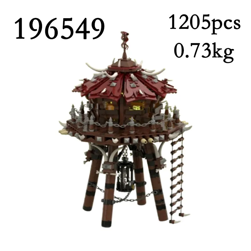 

Spot MOC-196549 1205 шт., башня для стрельбы из лука, сборка мелких частиц, строительные блоки, образовательная игрушка, модель, подарочный набор, украшения