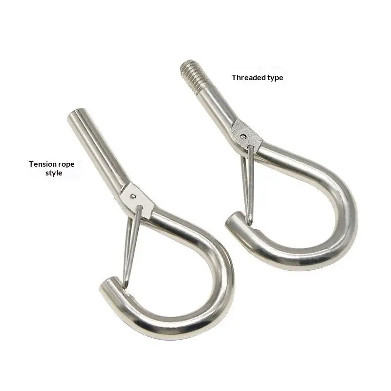 【BA】5 PCS Suspension Hooks With Threads, Ceiling Heavy-Duty Hooks With Spring Hooks Thread Lockers With Safety Hooks