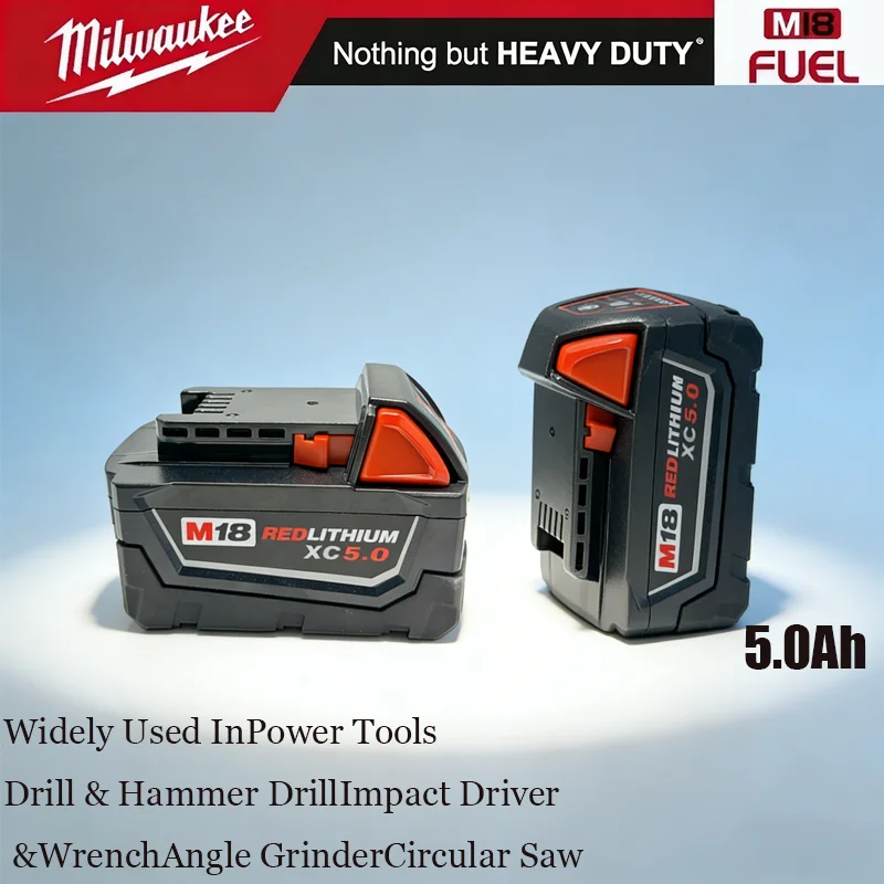 

Milwaukee 18V Replacement Lithium Battery 18650 5Ah 6Ah Fit Milwaukee M18 Power-Driven Tools 48-11-1880 48-11-1860 48-11-1850