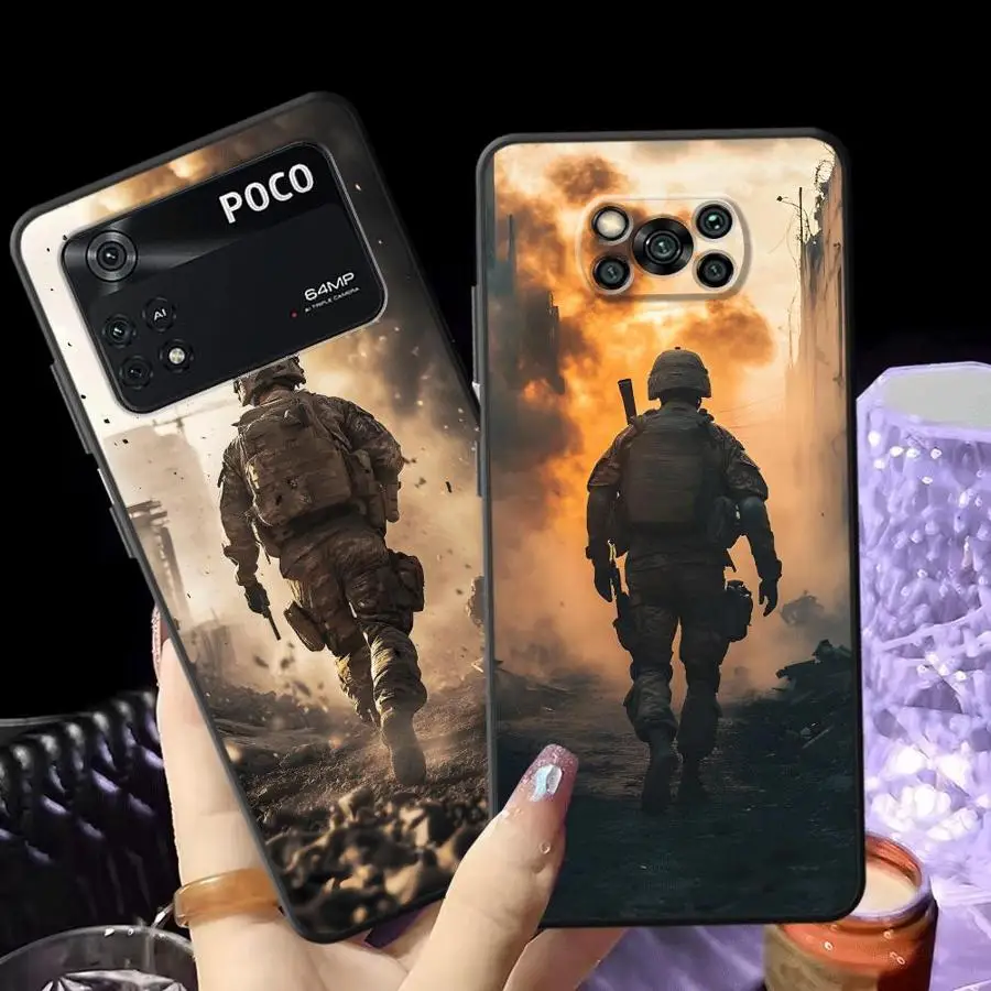 Funda para Xiaomi Poco X3 X4 X5 X7 Pro C61 C40 F1 M5 M3 M4 M7 Pro F3 C50 C75 C71 funda negra suave para teléfono ruinas urbanas