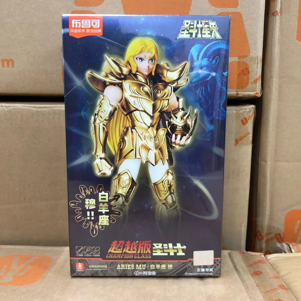 New Saint Seiya Action Figures Champion Class Aries Mu Anime Figure Masami Kurumada Action Figure Decortion Kids Christmas Gift