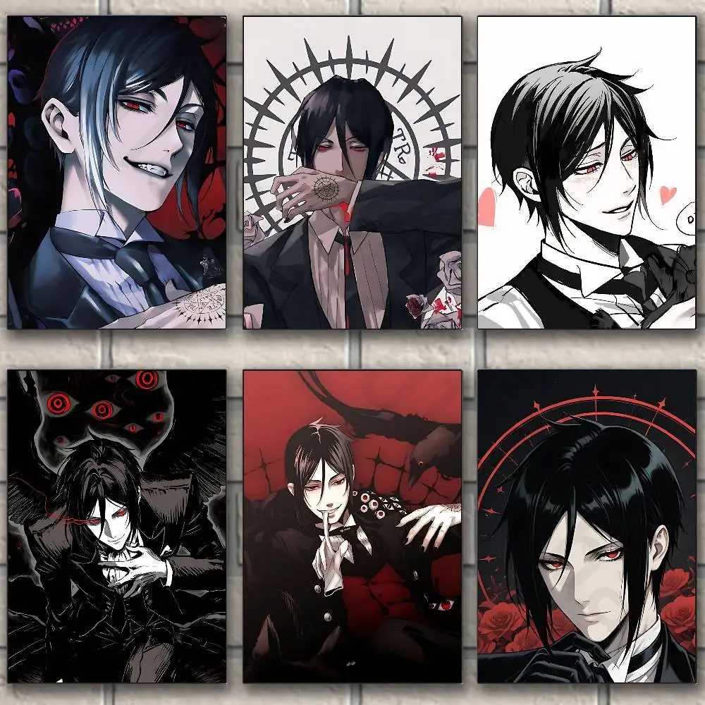 S-Sebastian Michaelis Classic Wall Art, Canvas Print Poster, Suitable for Home, Living Room, Room Decoration Painting