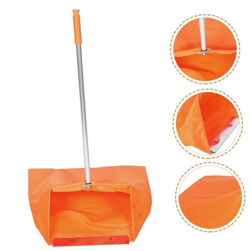 Upright Dustpan Yard Windproof Dustpan Sweeper Ergonomic Handle Waste Sweeper Cleaning Dustpan With Collector Bag For Recycles