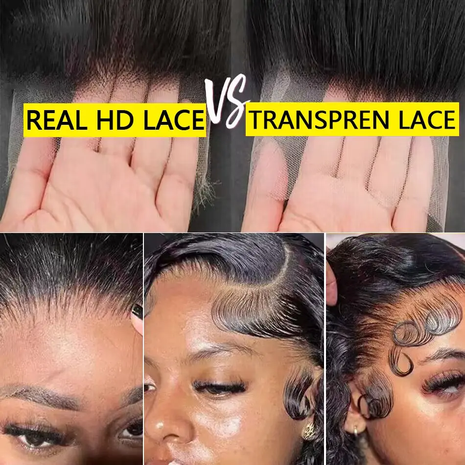 13x6 HD Transparente Spitze Keine Verwicklung Tiefe Welle Echthaar Spitze Frontal Perücke 13x4 Lockige Spitze Front menschliches Haar Perücken Für Schwarze Frauen