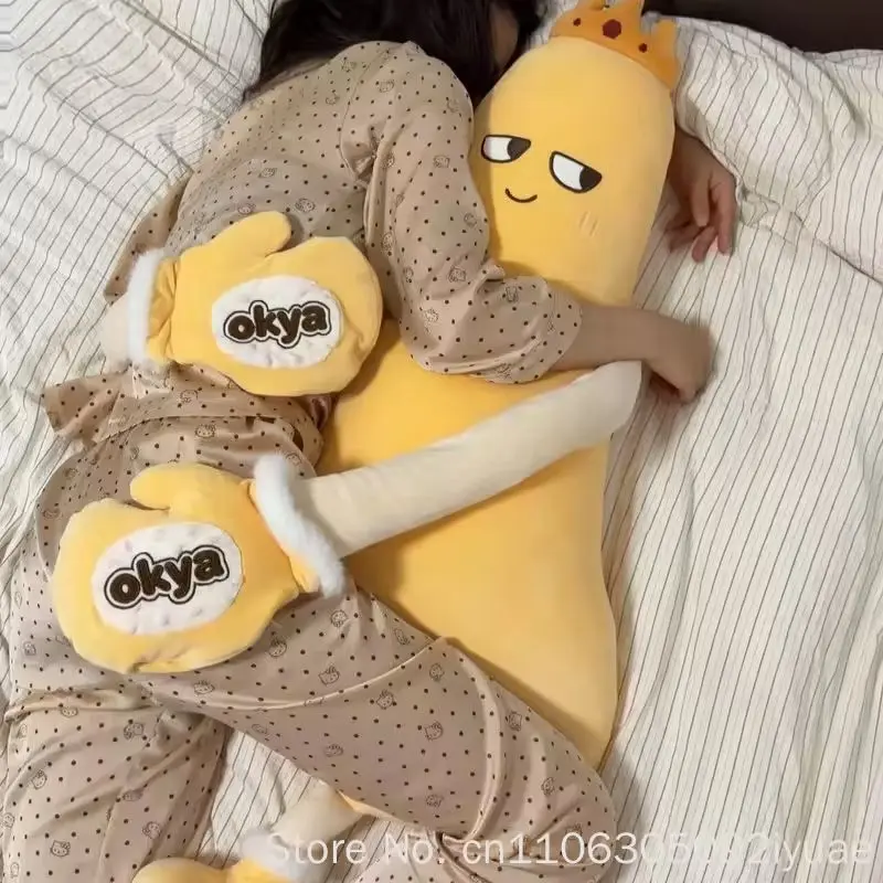 Okya Mango King Squishy Hugging Sleeping Plush Pillow Patting Soothing Stuffed Doll Soft Tapping Throw Pillow Comfort Toy Gift