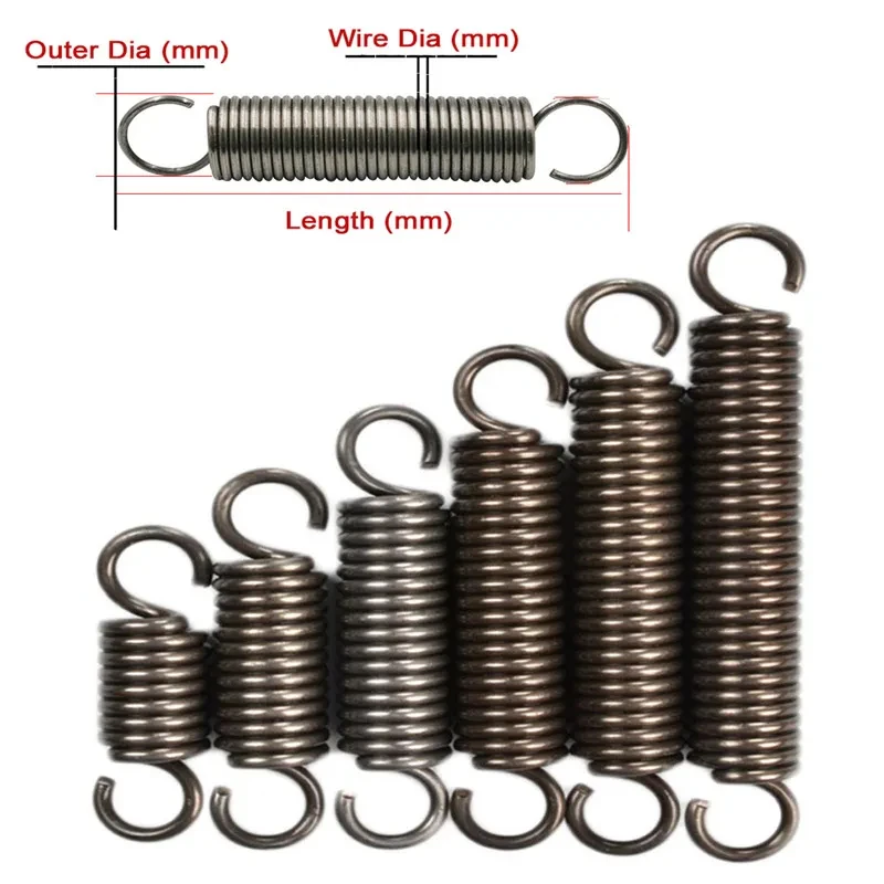 

Opening Hook Stretching and Pulling Back Coil Spring Steel Diameter2mm outside diameter15mm16mm17mm18mm20mm length50-100mm 2pcs