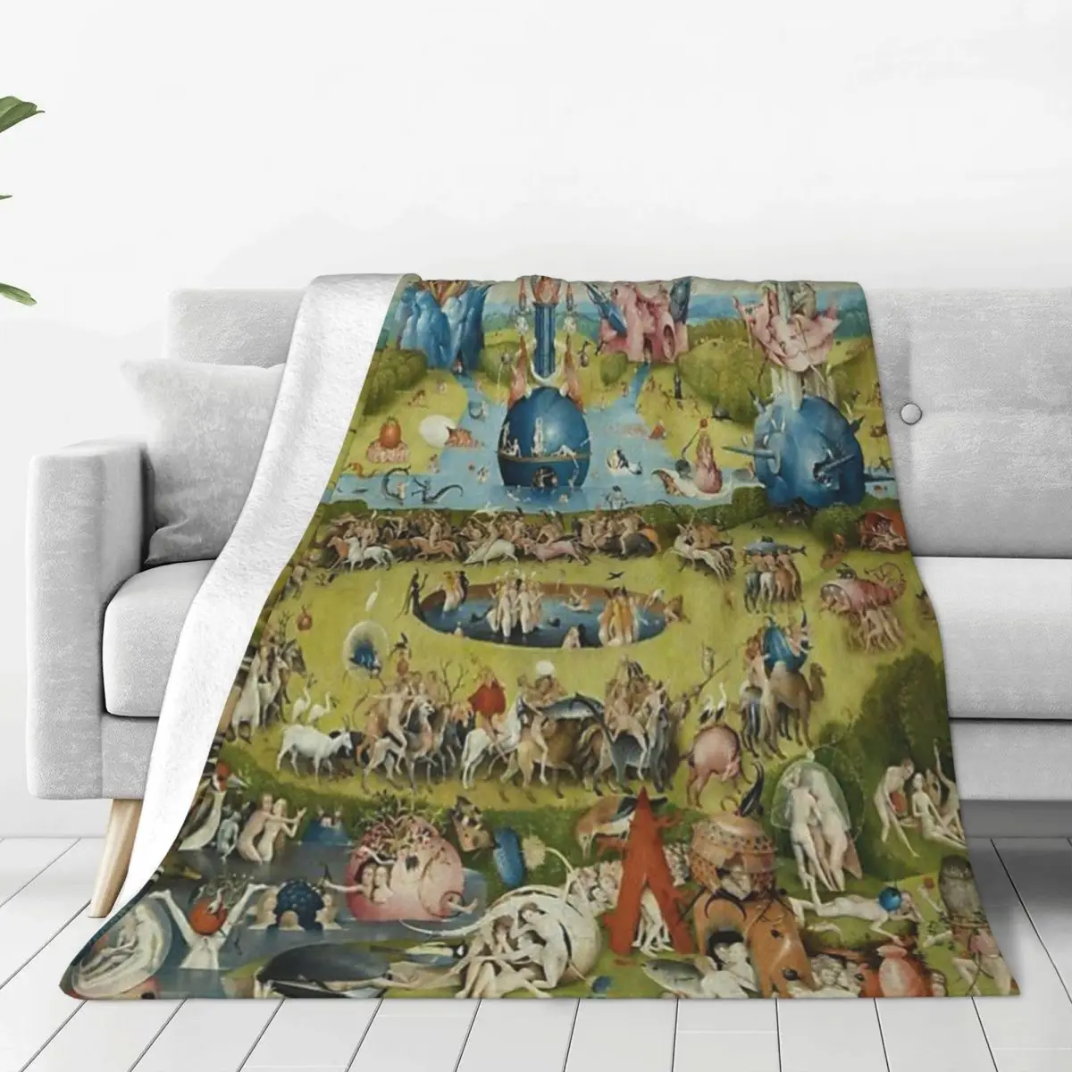 

The Garden Of Earthly Flannel Blanket - Warm and Snuggly Fleece Throw for Couch, Bed, and Camping Adventures Any Time of Year