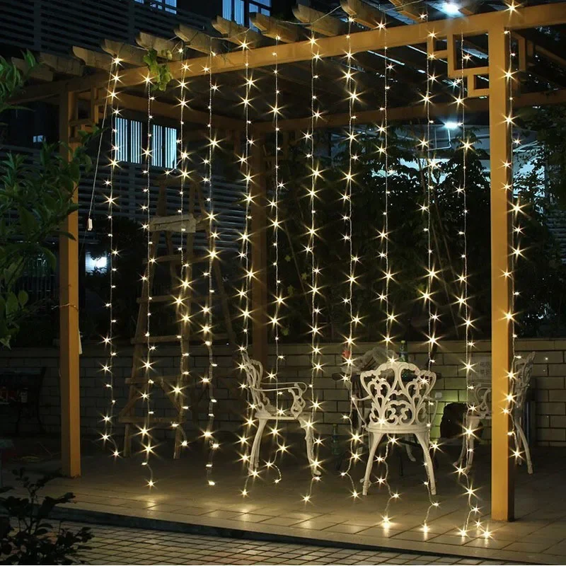 10M 20M Outdoor Christmas LED String Light 220V EU Plug Garlands Decoraction Fairy Lamp For Home Wedding Party Holiday Lights