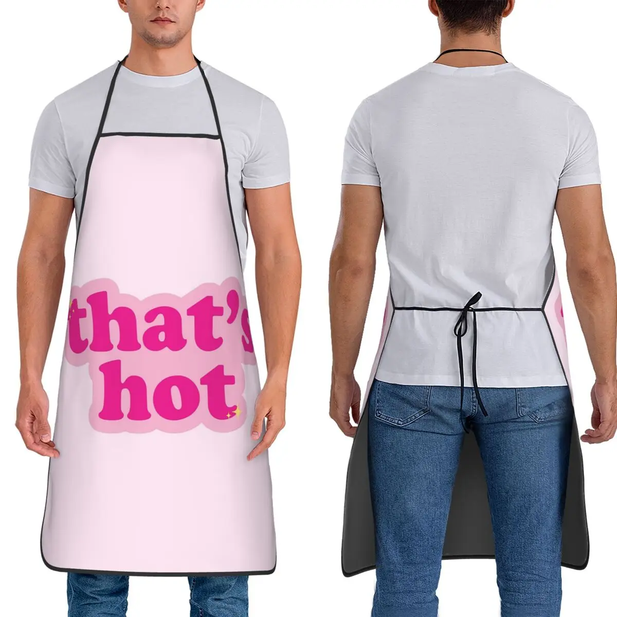 

That's Hot Apron Chef Cooking Cuisine Tablier Waterproof Bib Kitchen Cleaning Pinafore for Women Men Painting