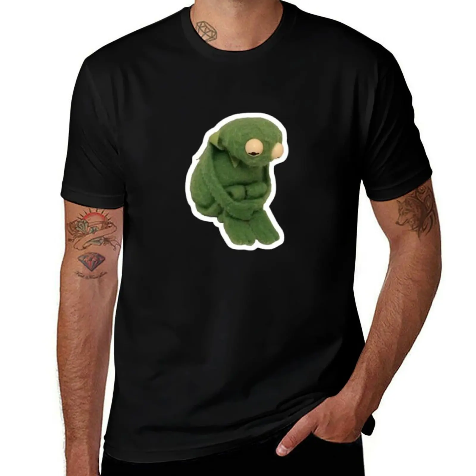 

Sad Kermit T-Shirt croswit shirt man topping luxury t-shirt Men's t shirts