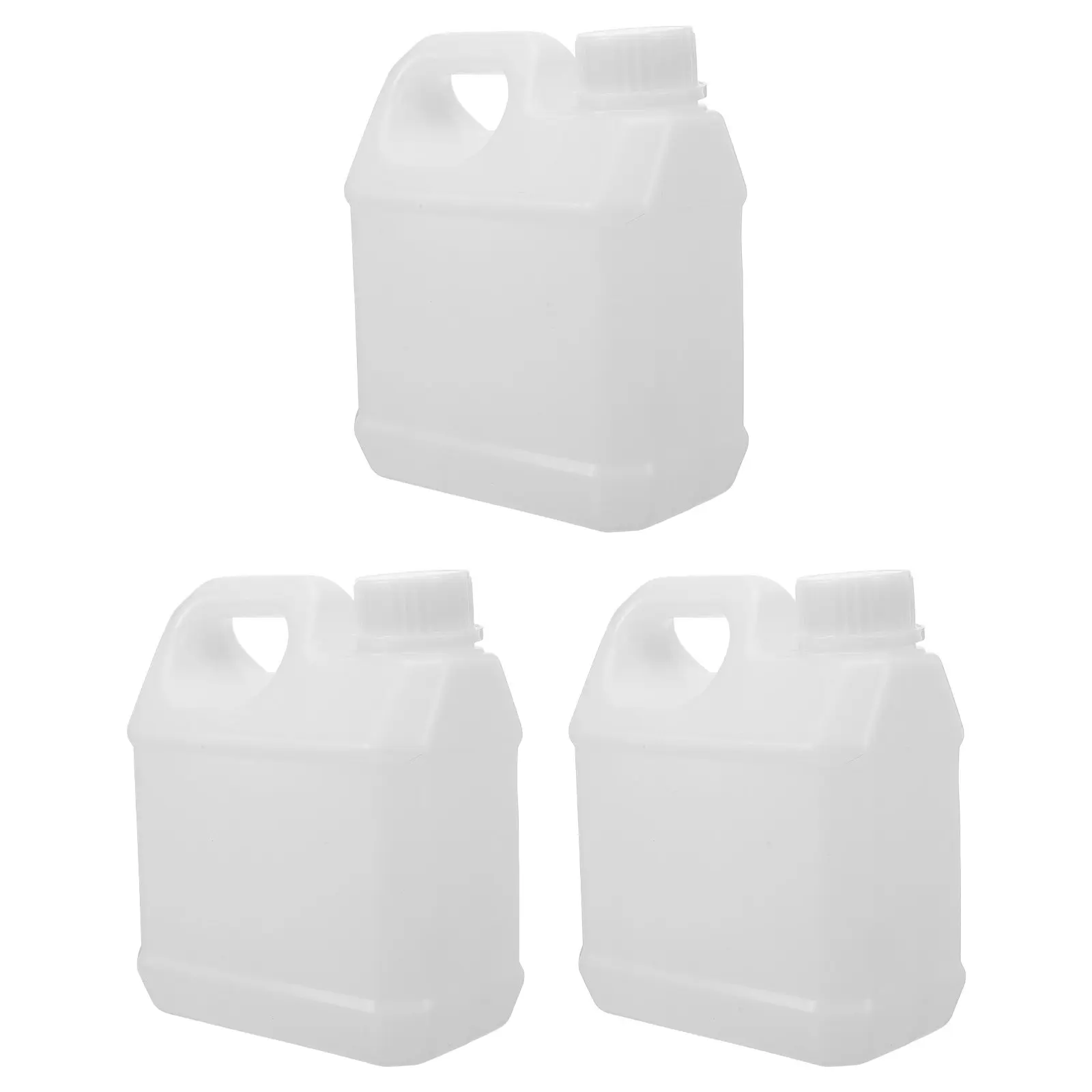 

3Pcs Laboratory Bottles Reusable Plastic Flat Design Leakproof Cap for Water Oil Chemical Reagent Sample Storage Container Jug