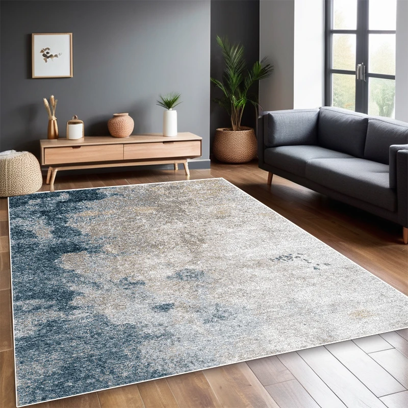 Simple Abstract Soft Carpet for Living Room Decoration Coffee Table Side Large Rugs Non-slip Custom Bedroom Salon Tatami Mat