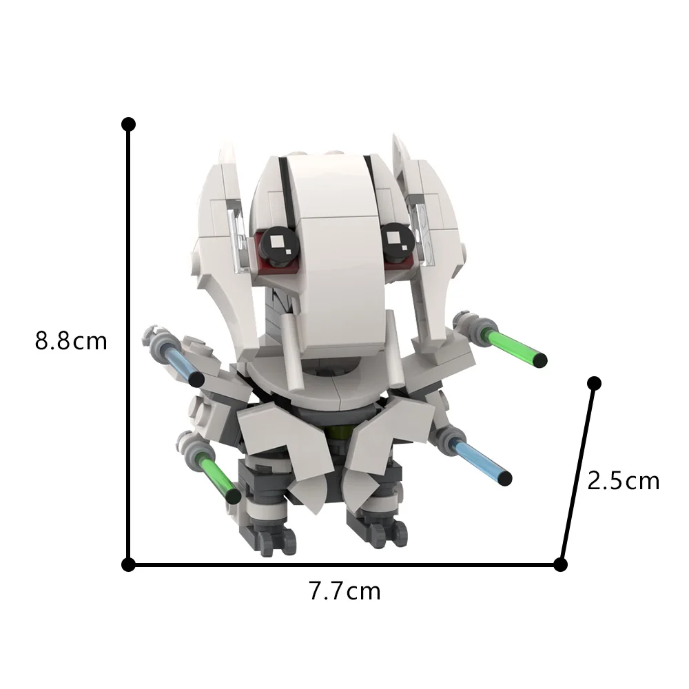 MOC wojna kosmiczna generał Grievous klocki Model generała Grievous dowódca armii kreatywne DIY cegły zabawki prezent urodzinowy dla dzieci