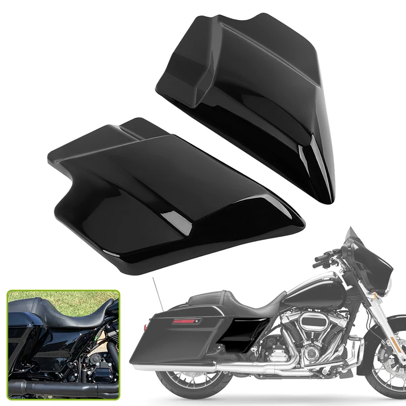 

Black Motorcycle Side Battery Covers For Harley Touring Electra Street Glide Road King 2023-2025 Left Right Fairing Protector
