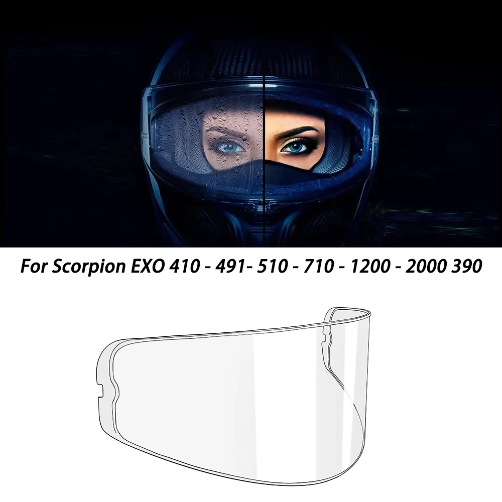 Motorcycle Helmet Visor Anti Fog Film For Scorpion EXO 410 / 491 / 510 / 710 / 1200 / 2000 390 Anti-fog Insert Sticker