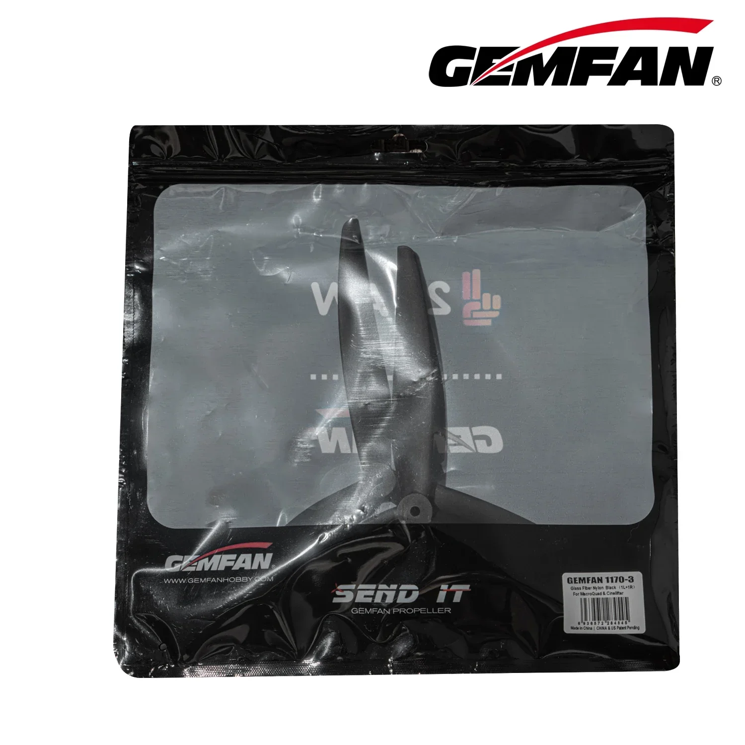 2 paar (2CW+2CCW) Gemfan 1170 11X7X3 3-bladige glasvezel nylon propeller