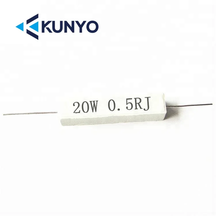 

other electronic components 7W 5% 0.5R 2.2R 5R 5.1R 10R 20R 62R 100R 220R 20W 68*12*12mm Cement resistor