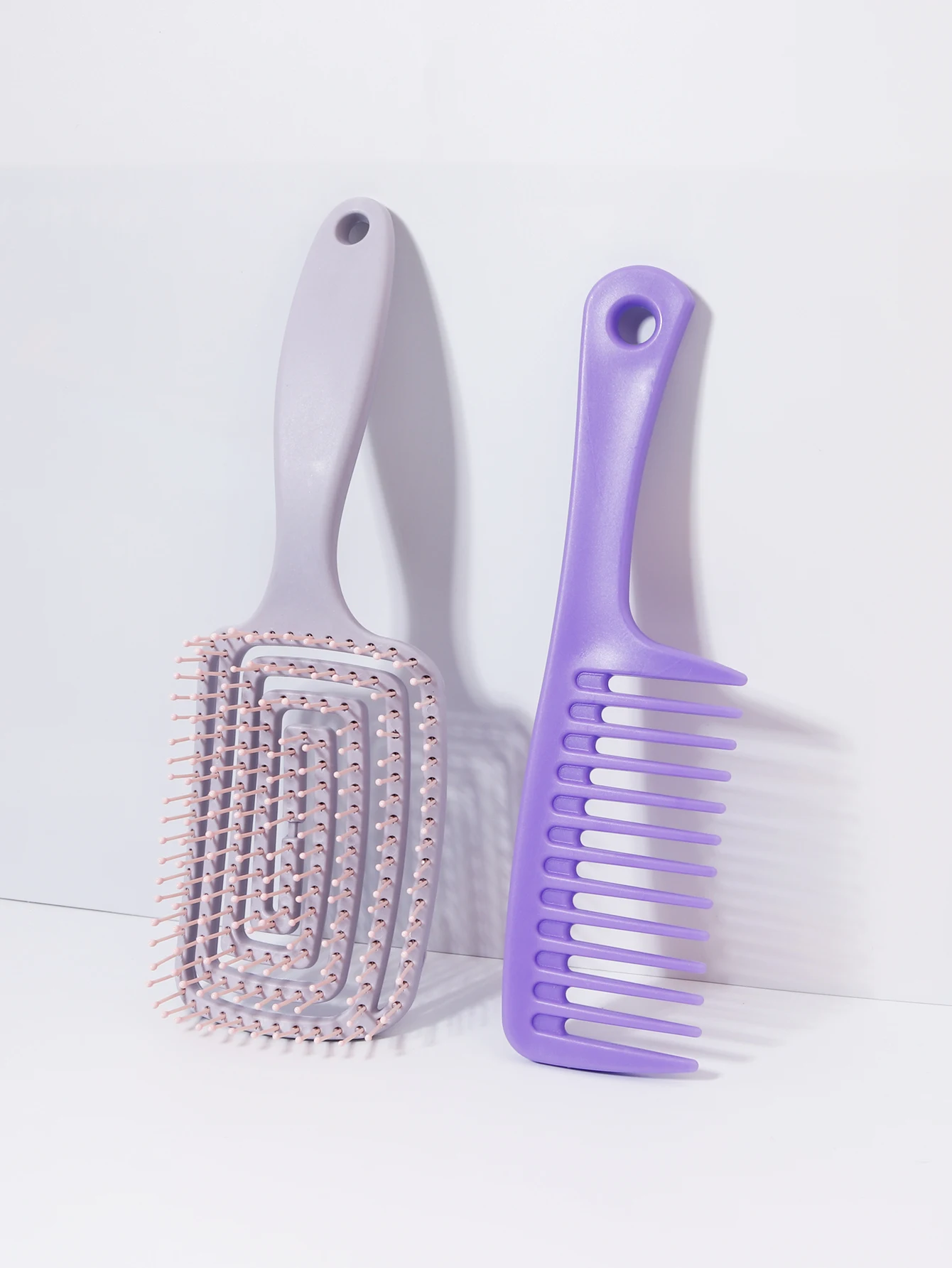 コームセット、通気性のあるヘアブラシ、幅広の歯の櫛、巻き毛、濡れた髪、乾いた髪に適しています、ホームサロン、本物の髪のウィッグに特化しています