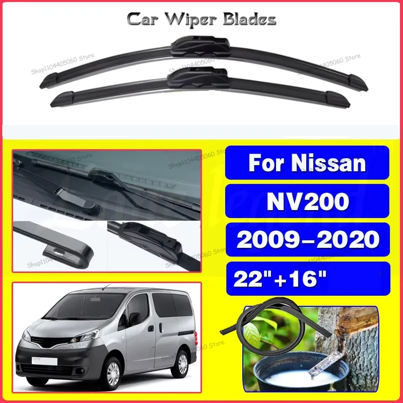 

Car Wiper Front Rear Wiper Blades For Nissan nv200 2009 - 2020 Windshield Windscreen Window Auto Accessories 2018 2019 22"16"