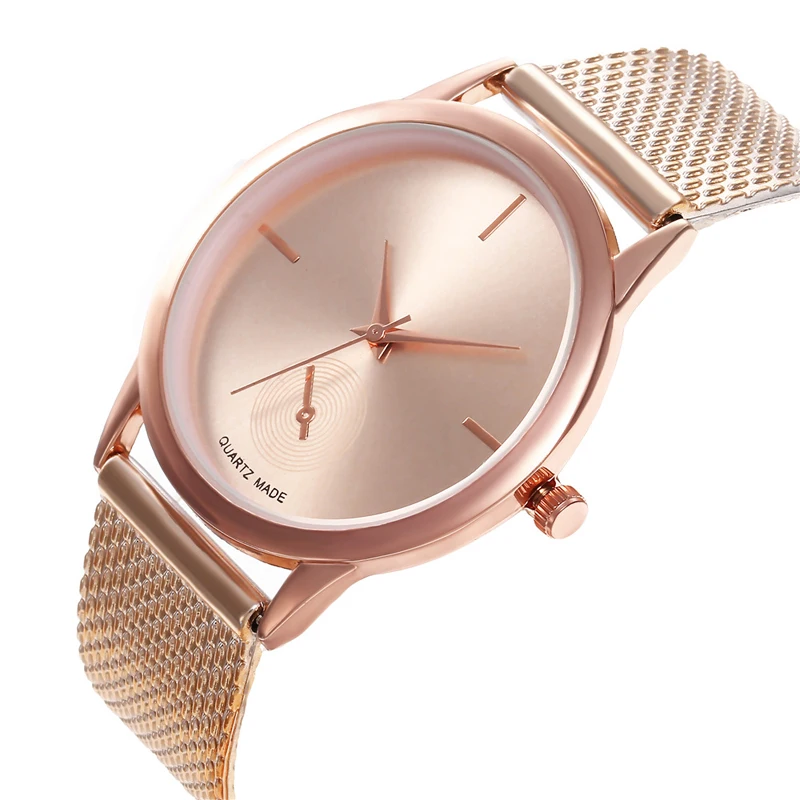 Pffee Silver Rose Gold Watches For Women Fashion Quartz Wrist Watch Ladies Elegant reloj mujer Gifts