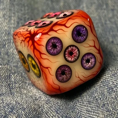 Hyperrealistischer Cthulhu-Augapfel aus Harz, Würfel, Neuheit, kreative Dekoration für TRPG-Tischrollenspiele und Rollenspiel-Enthusiasten – Detail 7