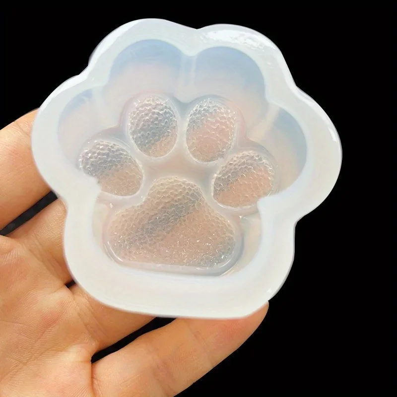 1pc Paw Print  Mold, Clear Epoxy Resin Casting Mold for DIY Crafts, Jewelry Making, Glitter Quicksand Ornaments - view 3