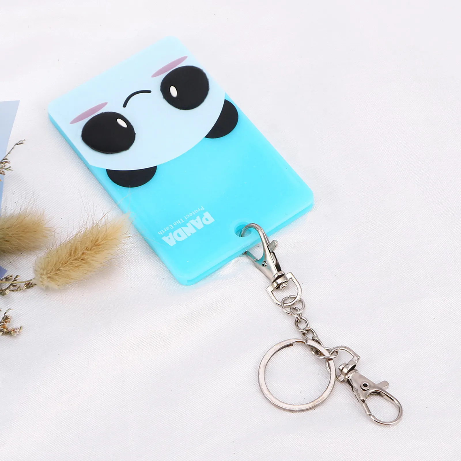 

Cartoon Pattern Bus Subway Id Card Holder Case Portable PVC Key Ring Keychain Badge Holder for Credit Cards