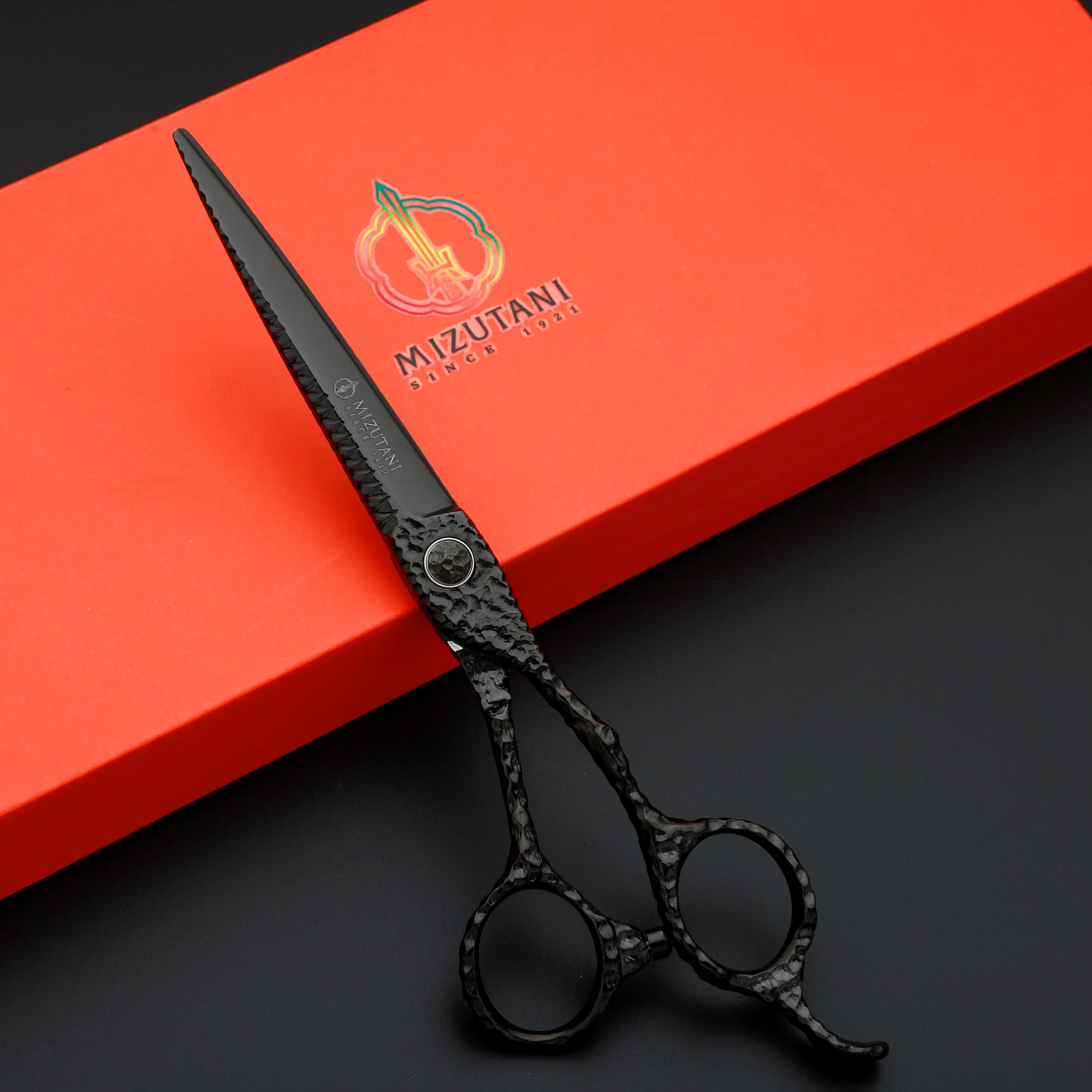 6.3 6.7 inch VG10 steels High-end black Professional scissors Hair scissors hair scissors For salon use suit