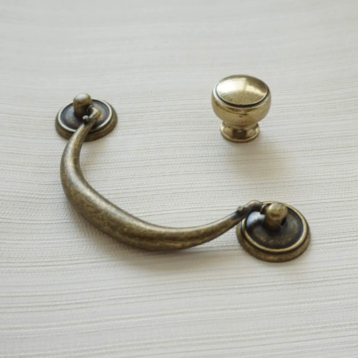 Furniture Hardware Drop Pulls - Antique Bronze Cabinet Handles Vintage Bookcase