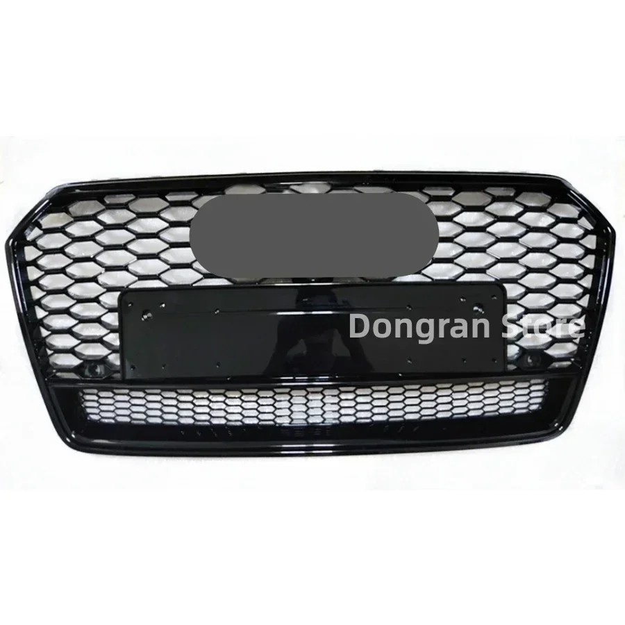 

For RS7 Style Front Sport Hex Mesh Honeycomb HoodGrill Gloss Black For Audi A7/S7 2016 2017 2018 2019 CarAccessories tools