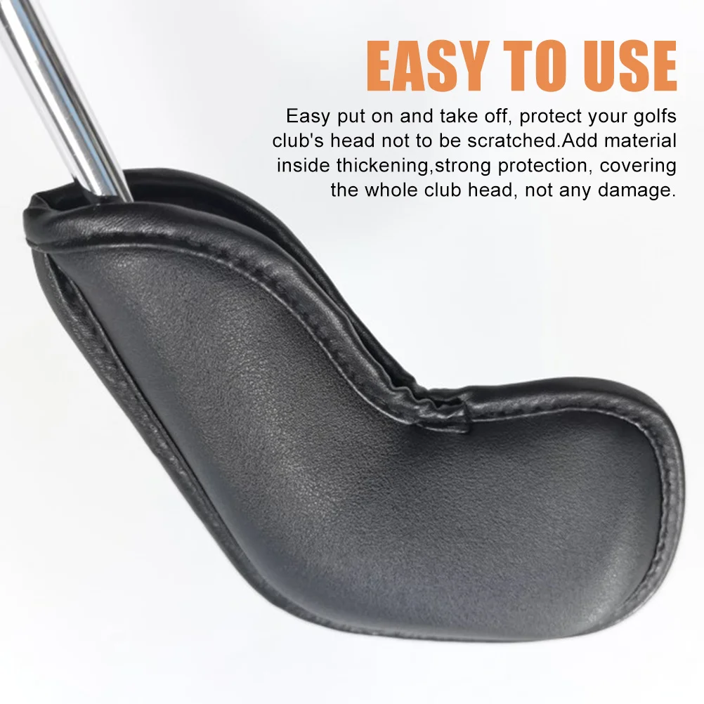 

10pcs Golf Club Head Covers Pu Material Durable Protection For Iron Putter Mallet Water-Resistant Professional Equipment