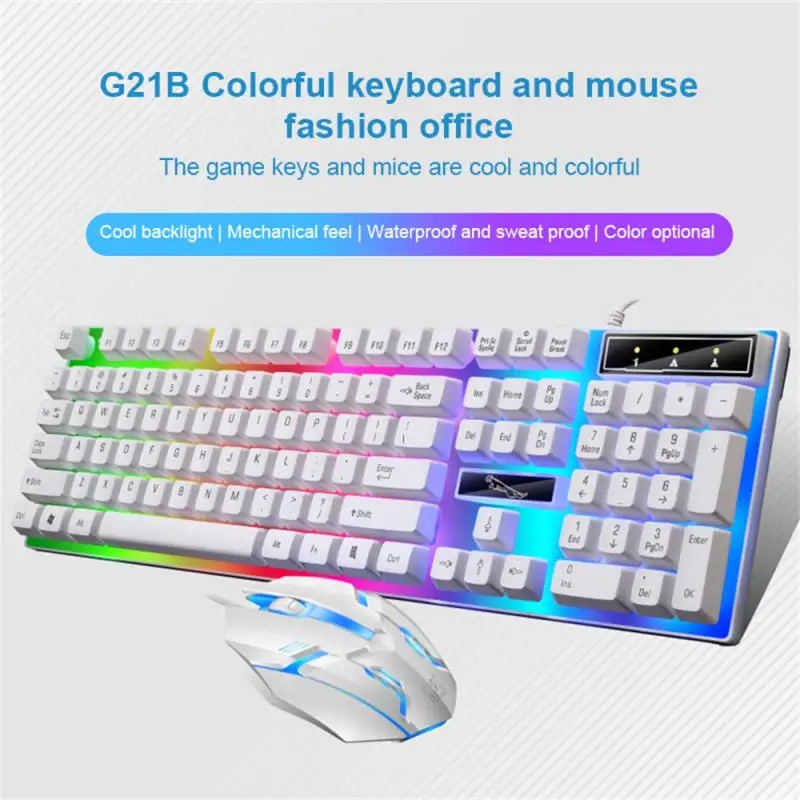 Redragon Keyboard Mouse Set K552-RGB-BA Mechanical Gaming Keyboard and Mouse Combo Wired RGB LED 60% for Windows PC Gamers