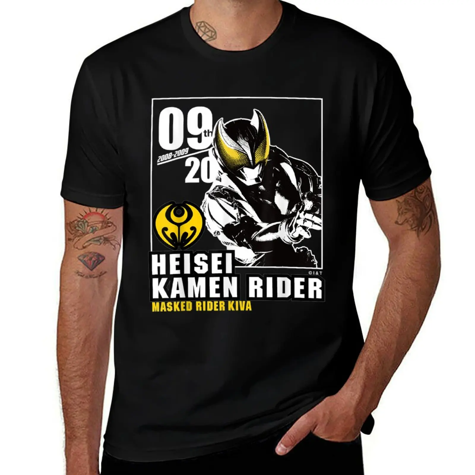 

Kamen Rider Kiva Heisei Rider Anniversary T-Shirt blue archive Aesthetic clothing black t shirts for men