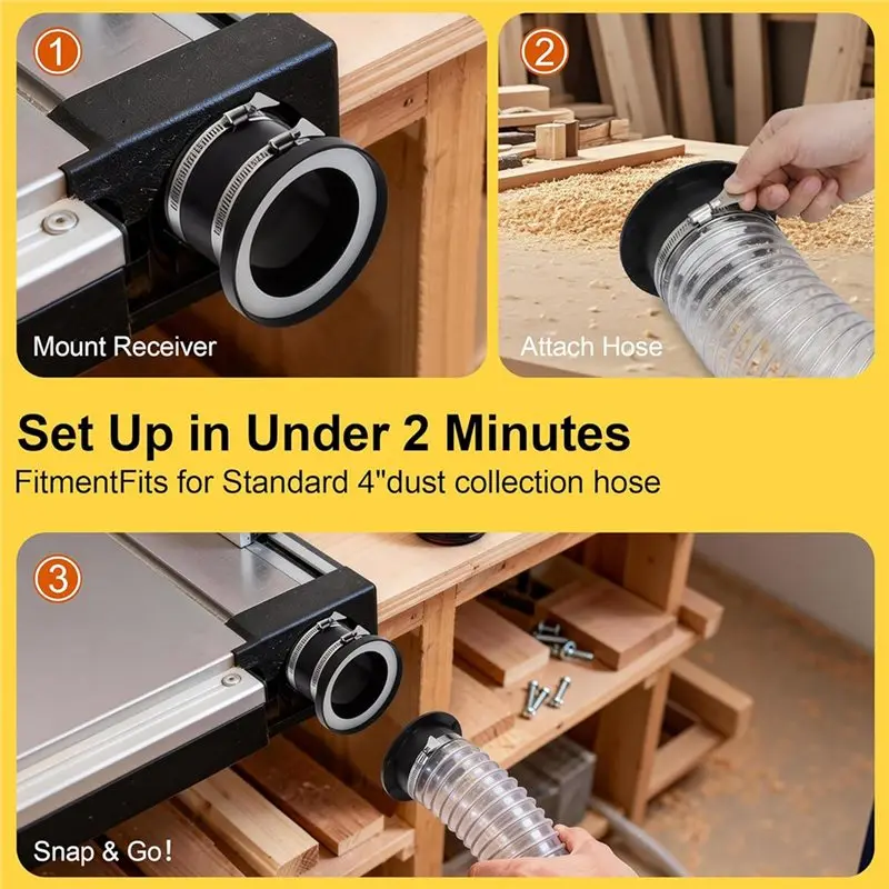 AD24 One-To-Multiple Magnetic Dust Collector Collection Kit For 4