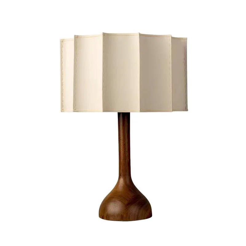 

New Chinese-style bedroom table wind B & B study retro tea villa model room wood bedside