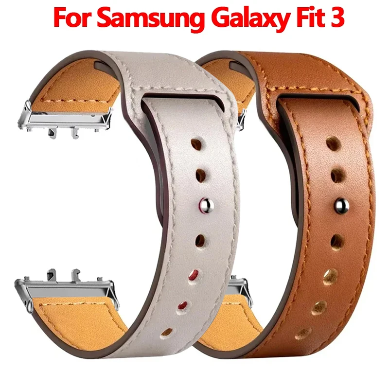 PU-Lederarmband für Samsung Galaxy Fit 3, Zubehör, verstellbares Ersatzarmband, Correa-Armband, Galaxy Fit3-Band