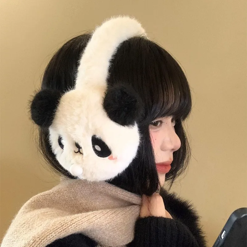 

New Parent-child Earmuffs Set Fashion Cute Panda Ear Same Earmuff Winter Outdoor Windproof Warm Ear Protect