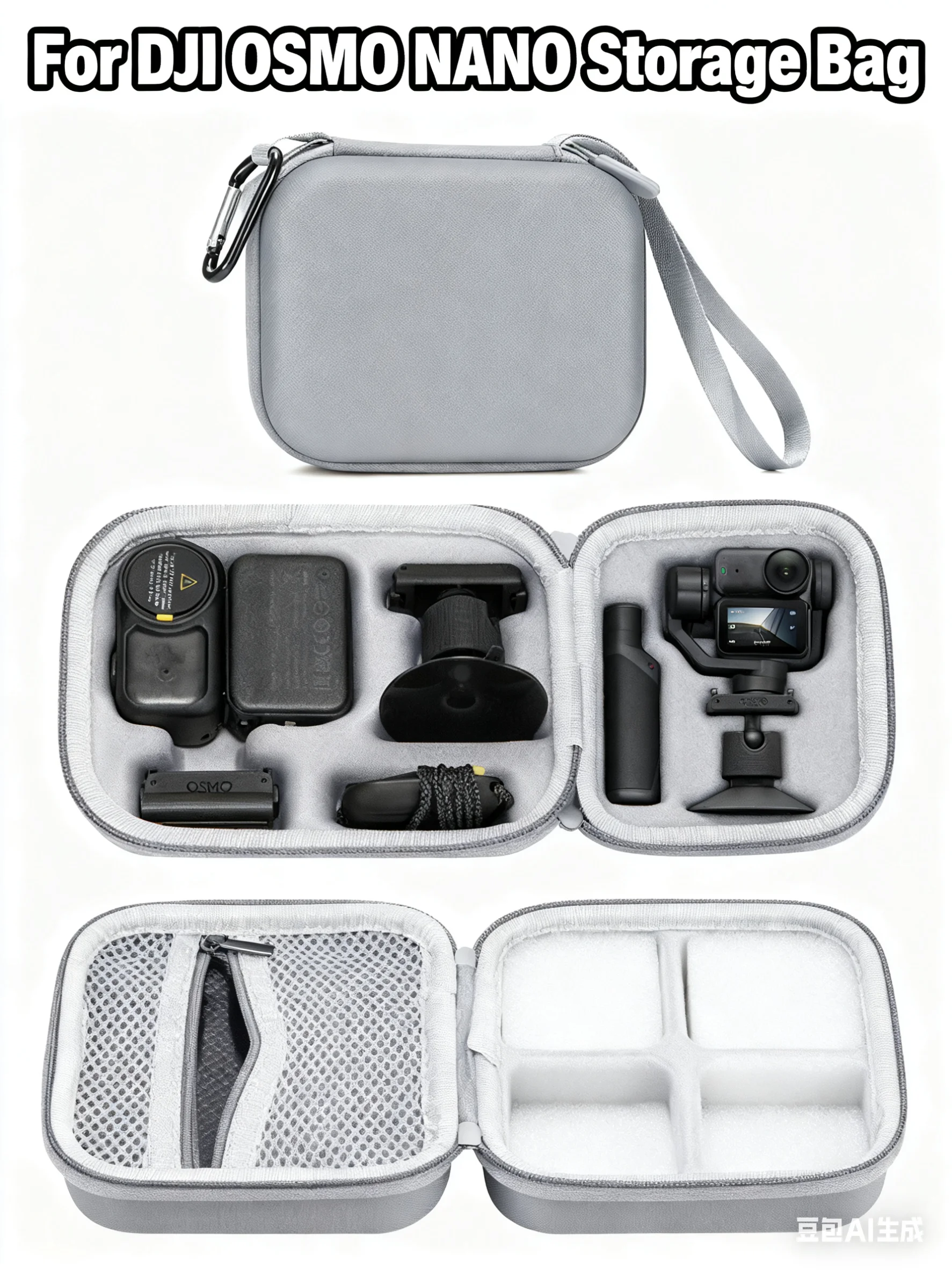 

Storage Bag For DJI OSMO NANO Mini Anti-scratch Travel Waterproof Protective Carrying Case PU Handbag Box Camera Accessories
