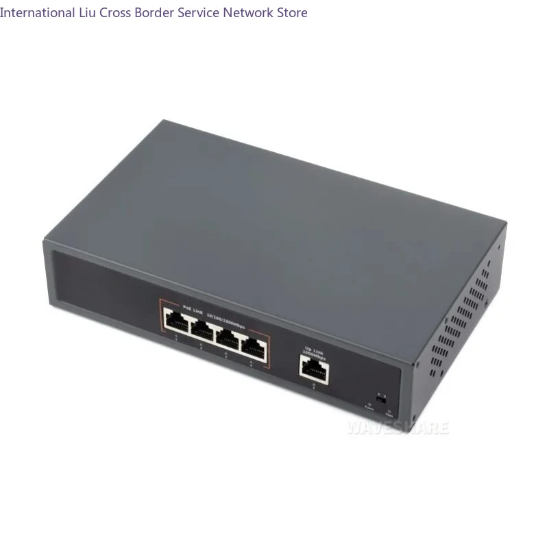 120W Gigabit Ethernet PoE Switch 4x PoE+ Ports Up To 30W Pert Fanless Design High-Speed Ethernet Port