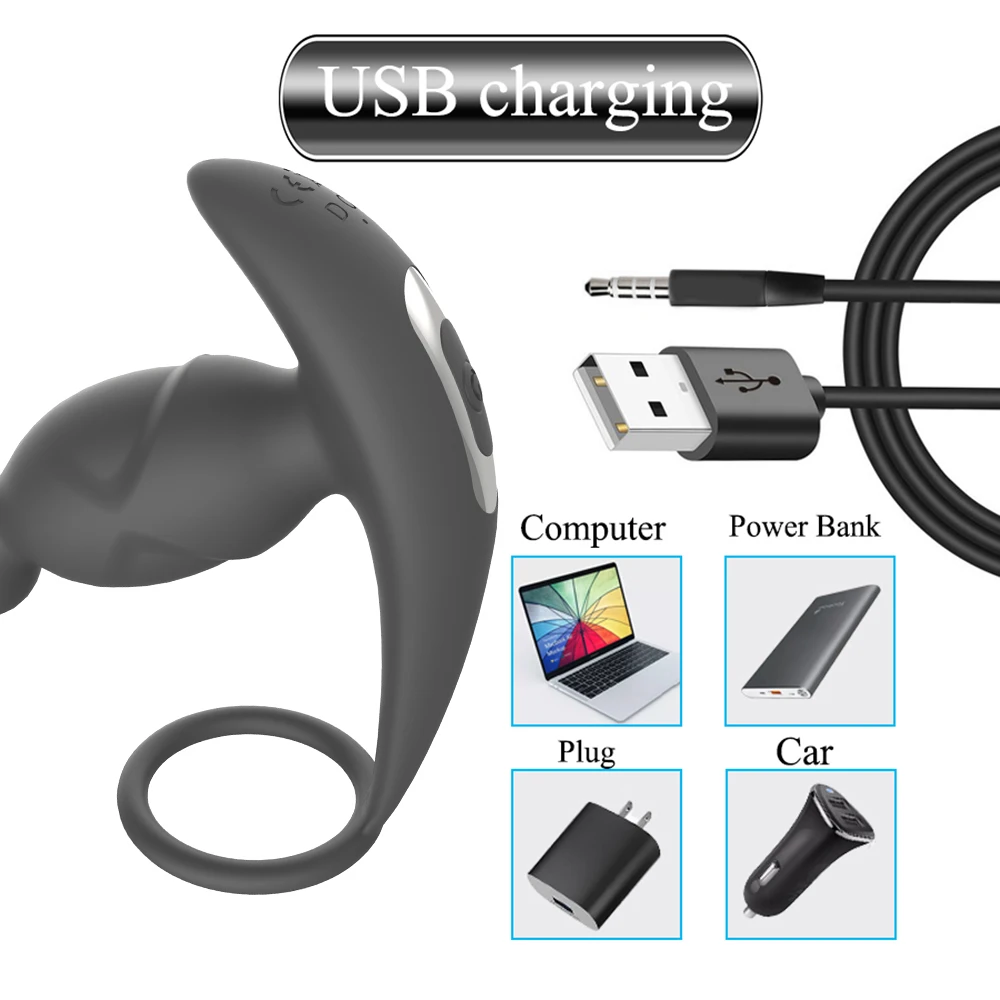 Bluetooth Male Prostate Massager Vibrator 360°Rotate Anal Plugs Penis Ring Butt Plug Vibrator APP Sex Toys for Men Masturbator