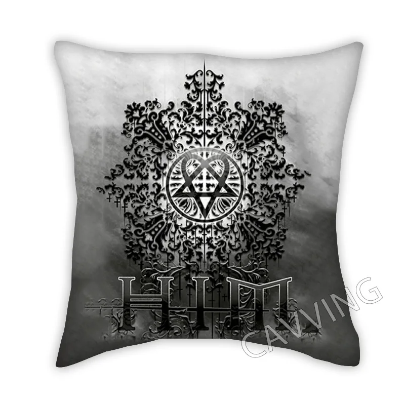 HIM BAND  3D Printed Polyester Decorative Pillowcases Throw Pillow Cover Square Zipper Cases Fans Gifts Home Decor