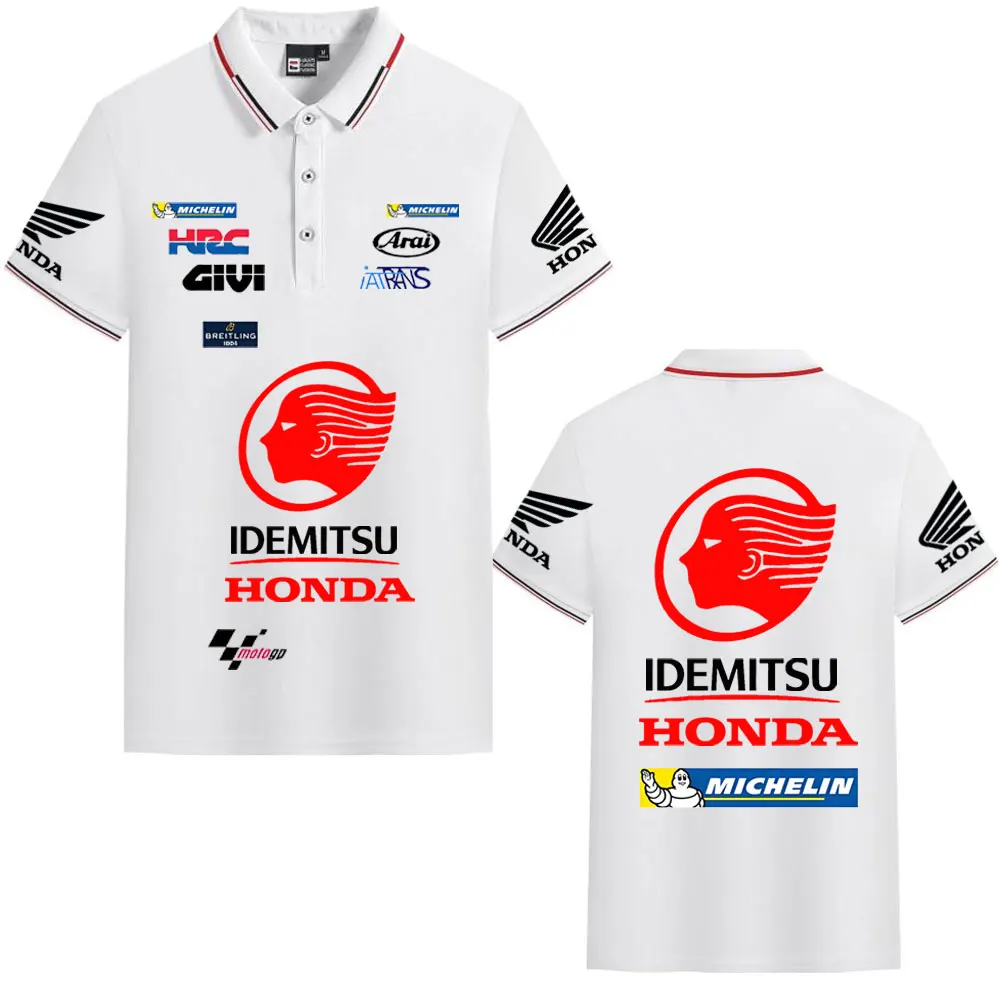 

Honda Racing motorcycle collared POLO shirt cycling suit for men and women summer top short-sleeved T-shirt motogp fan clothing